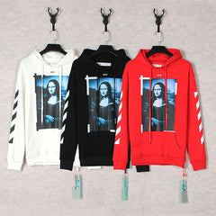 Off White Mona Lisa Frame Pattern Hoodies