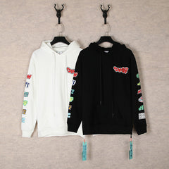 Off White cartoon pattern arrow Hoodies