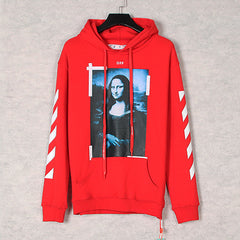 Off White Mona Lisa Frame Pattern Hoodies