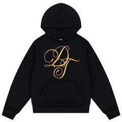 Denim Tears Metallic Gold Script Hoodie