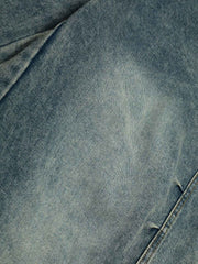 Leopard Print Paneled Loose-Fitting Scimitar Jeans