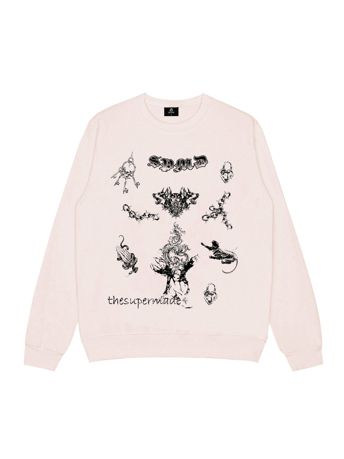 Thesupermade Mystic Emblem Graphic Crew Neck Sweatshirt