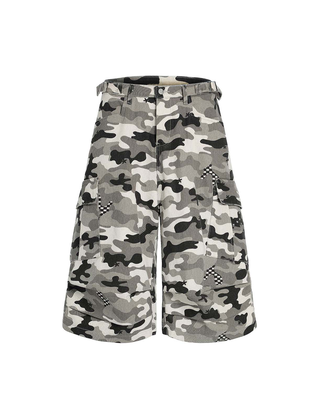 Camouflage Multi-pocket Cargo Jorts - 2429