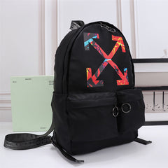 Off White Black and Red Arrows Printed Backpack