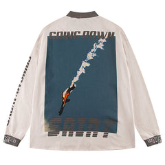 Saint Michael Going UP Print Long Sleeve T-Shirt