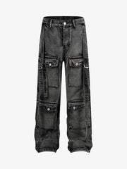 Thesupermade Multi Pocket Cargo Jeans