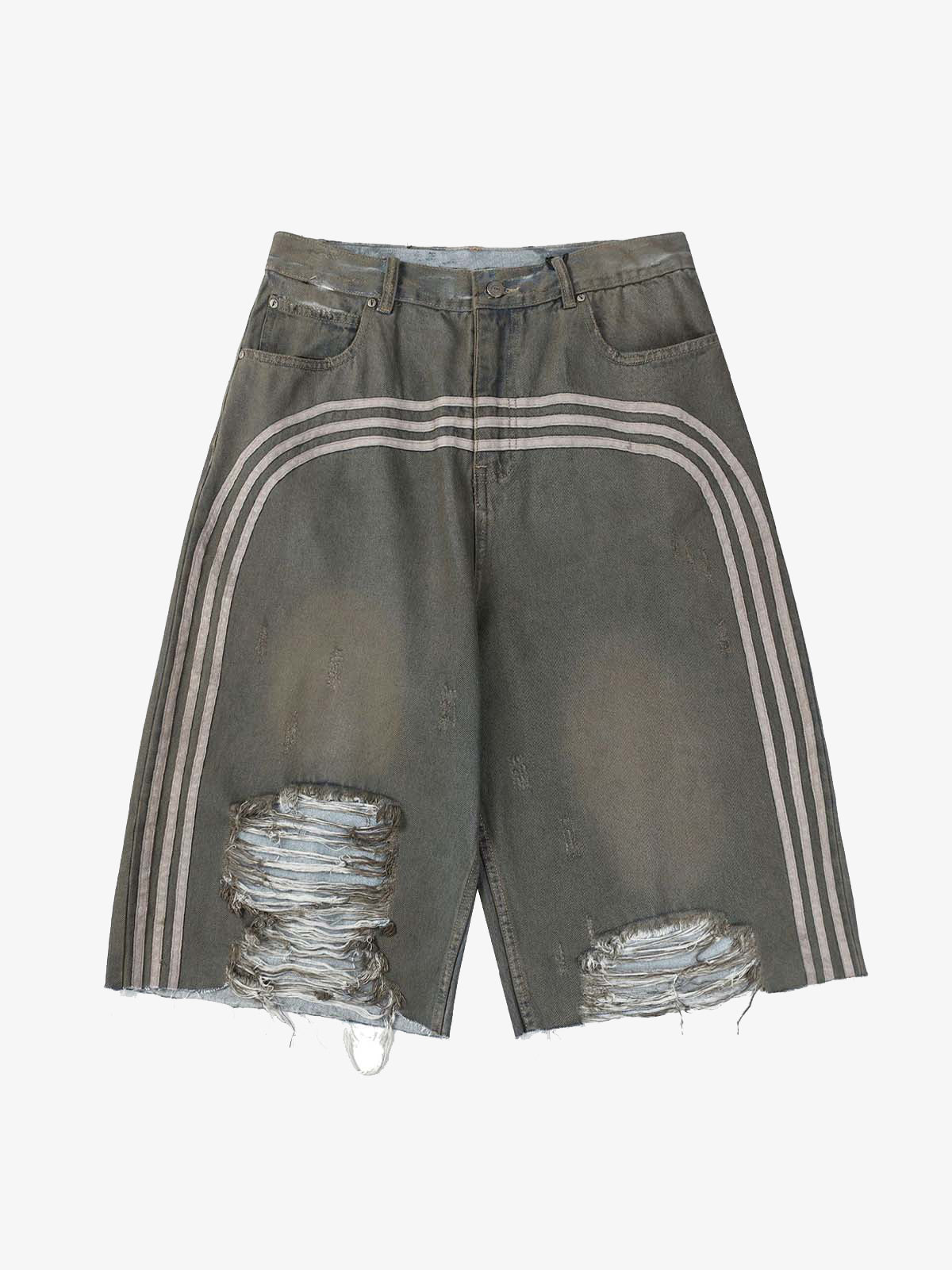Ripped Dirty Dyed Stripped Jorts