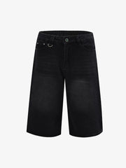 Retro Street Cleanfit Straight Denim Jort