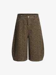 Cheetah Print Baggy Barrel Jorts