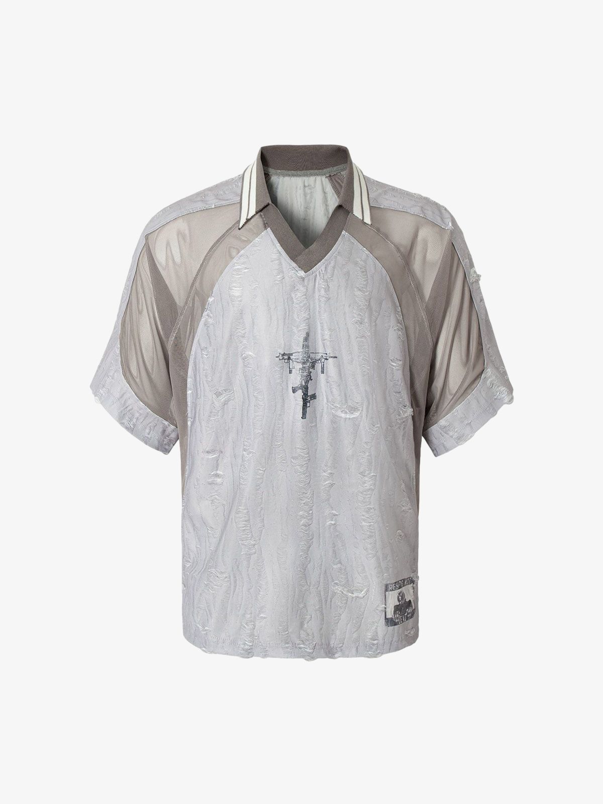Street Stitching Cross Print T-shirt
