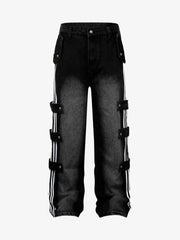 Street Stripe Paneled Work Jeans