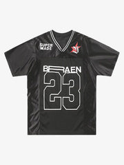 NO "23" Black Jersey V-Neck T-Shirt