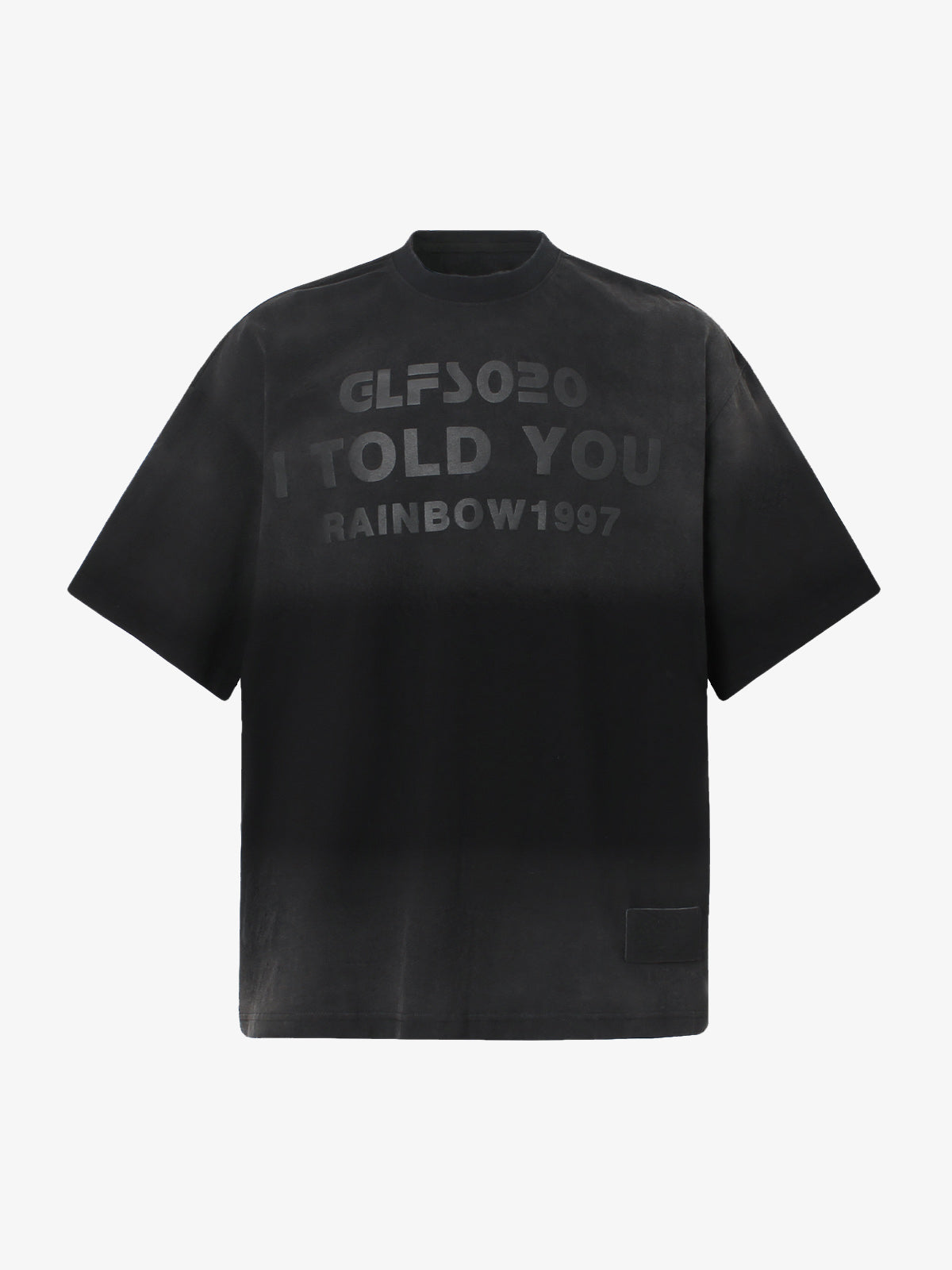 Distressed Gradient Lettering Print T-shirt