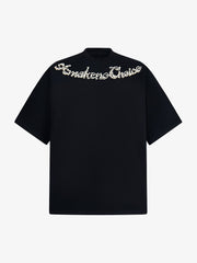 Retro Embroidery Beaded Letter Print T-shirt