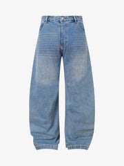 Washed Cleanfit  Barrel Jeans
