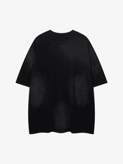 Thesupermade Washed Embroidered Street Rap T-Shirt - 2102