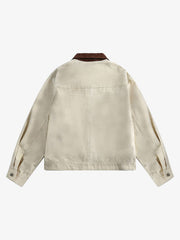 Thesupermade Retro Washed Distressed Graffiti Patchwork Jacket - 1986