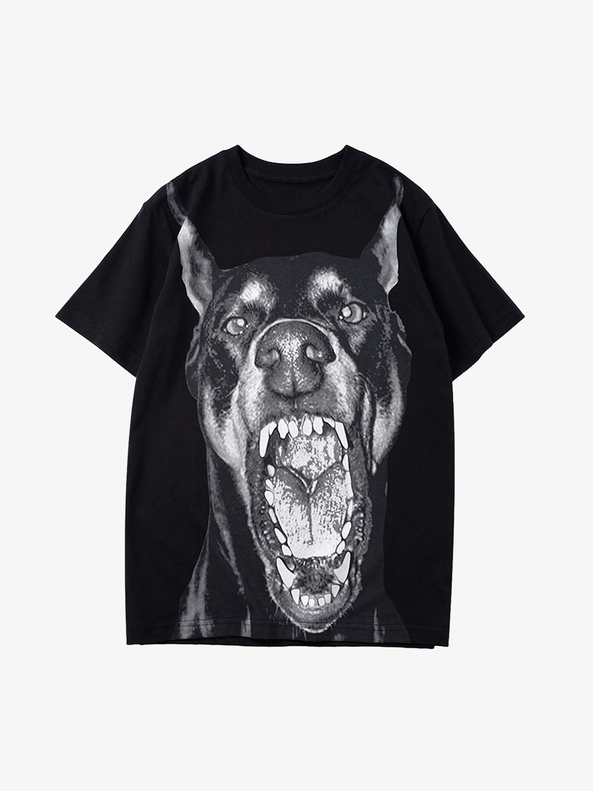 Thesupermade 3D Printed Doberman Dog Head Hip Hop T-shirt - 2063