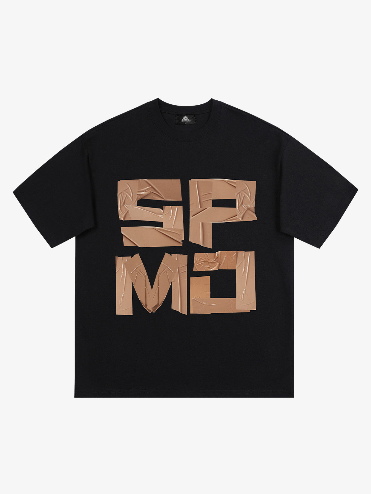 Original Tape Layered Letter Print T-shirt