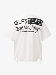 Retro Letter Lip Graphic T-Shirt