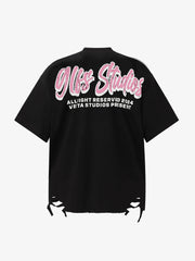 Retro Letter Graphic T-Shirt