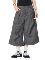 Cleanfit High Waist Baggy Cropped Trousers - 2443