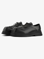 Thesupermade Punk Personality Zipper Design Leather Shoes - 2173