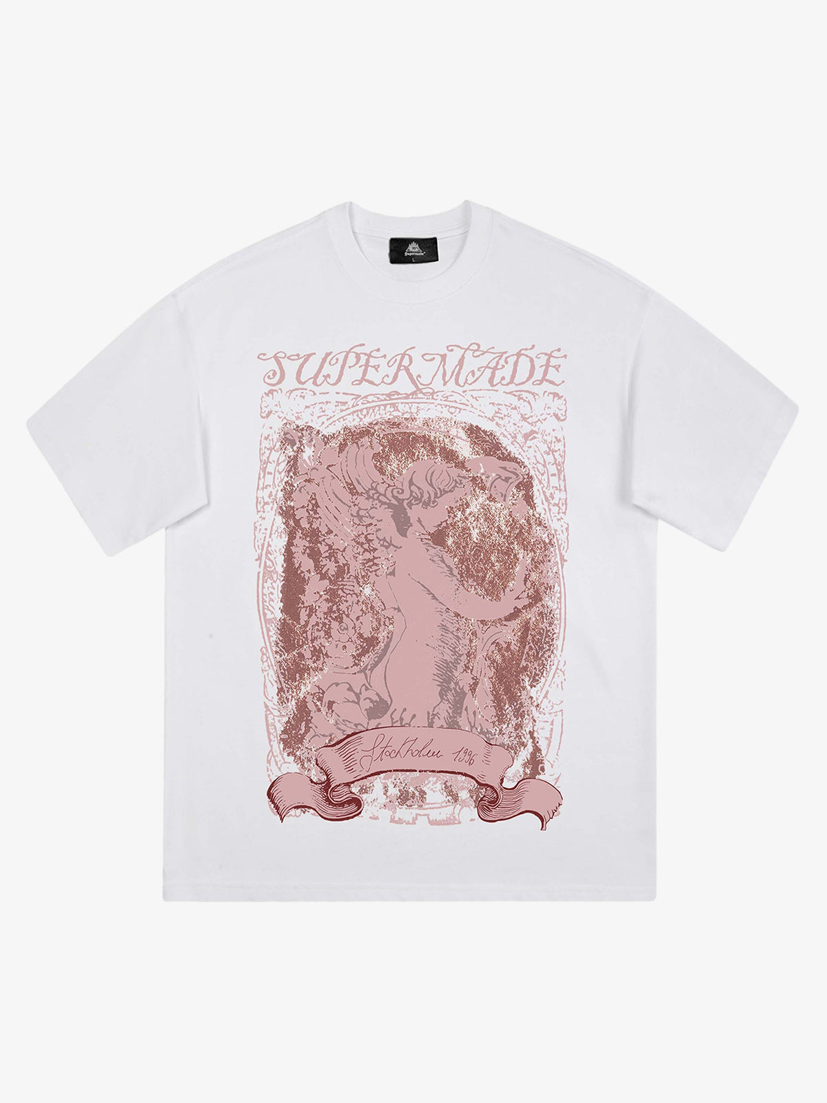 Thesupermade Mottled Angel Street Hip-Hop T-shirt - 2129