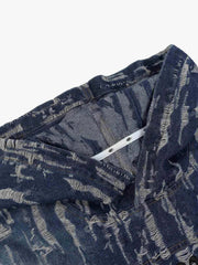 Thesupermade Embroidered Washed Denim Hoodie